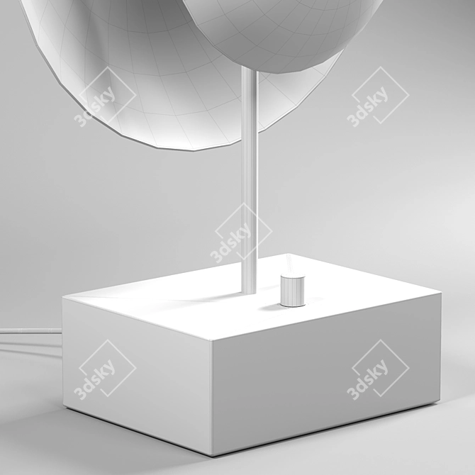 Dusk Table Lamp: Danish Modern Marble & Metal Design 3D model image 7