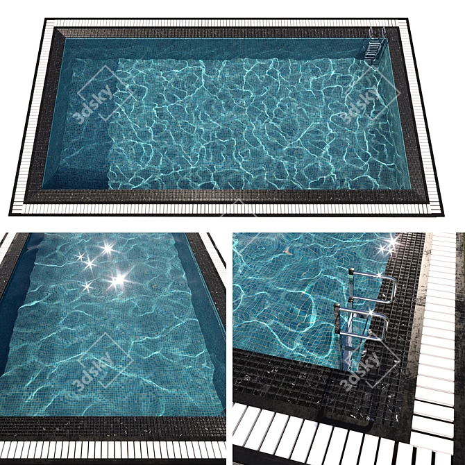 Crystal Clear Pool: VRAY & CORONA+FBX 3D model image 1