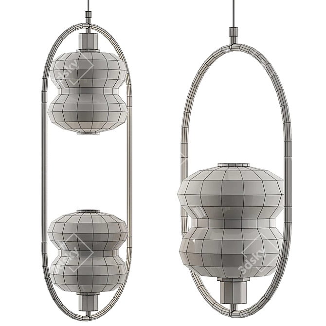 Alda Ring: Elegant Design Lamp 3D model image 2