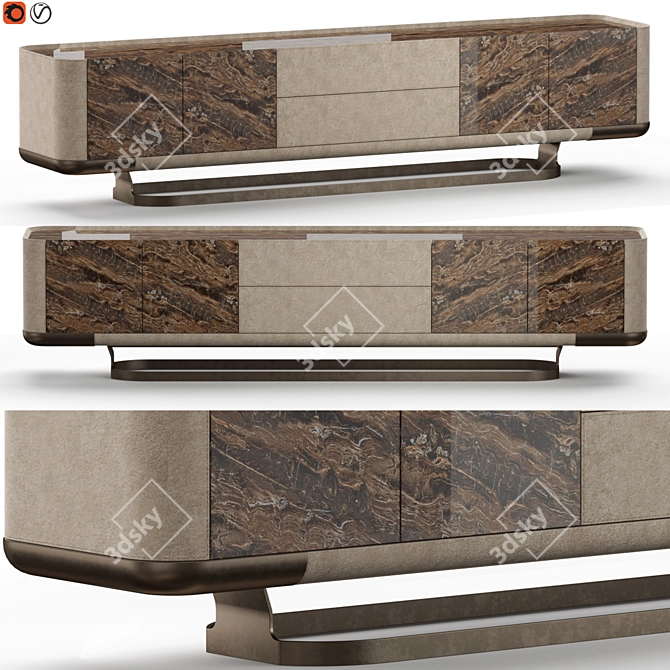 Elegant Concord Sideboard by Longhi 3D model image 1