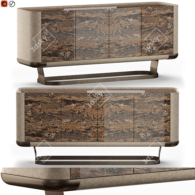 Elegant Concord Sideboard by Longhi 3D model image 1