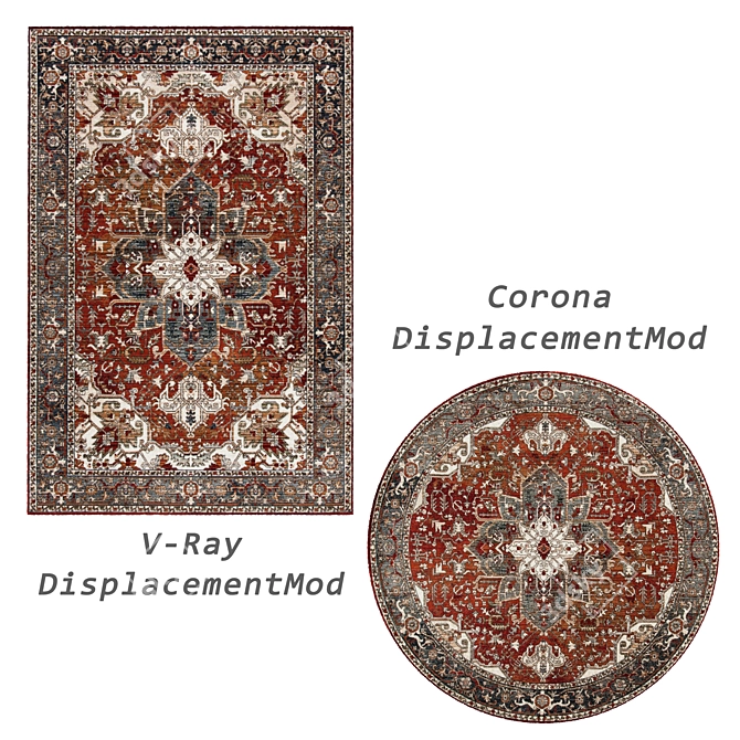 Versatile Set of 8 Rugs for Stunning Renders 3D model image 2