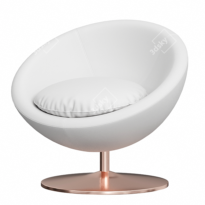 Modern Swivel Chair: Urban Outfitters Josey 3D model image 2