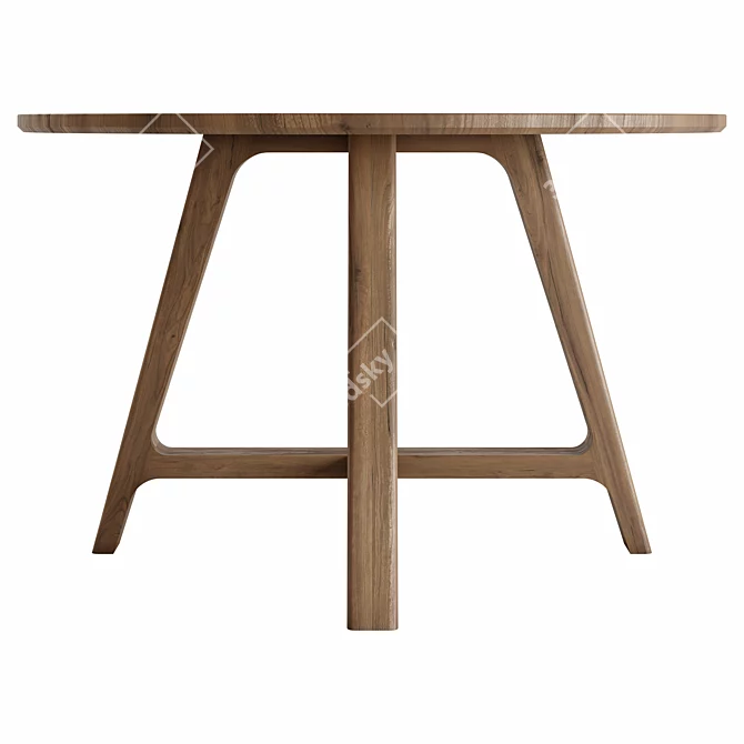 Sleek Surly Round Dining Table 3D model image 3