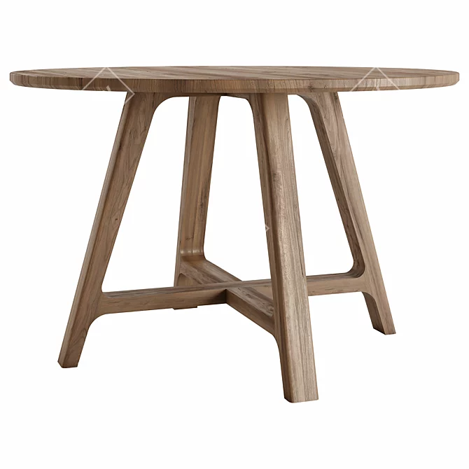 Sleek Surly Round Dining Table 3D model image 4