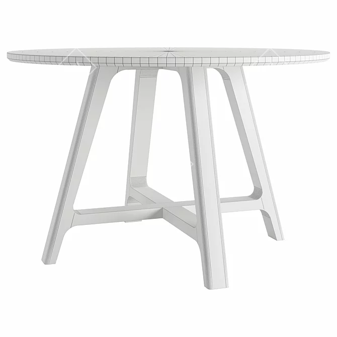 Sleek Surly Round Dining Table 3D model image 5