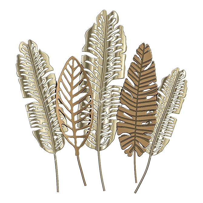 Leaf Design Wall Decor 3D model image 1