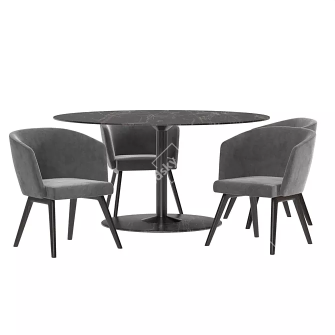 Modern Minotti Dining Set 3D model image 2