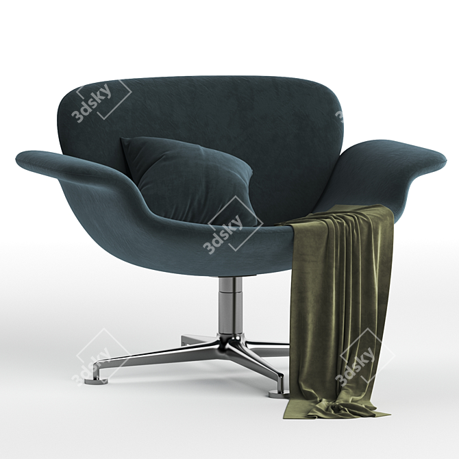 Versatile Swivel Lounge Chair 3D model image 4