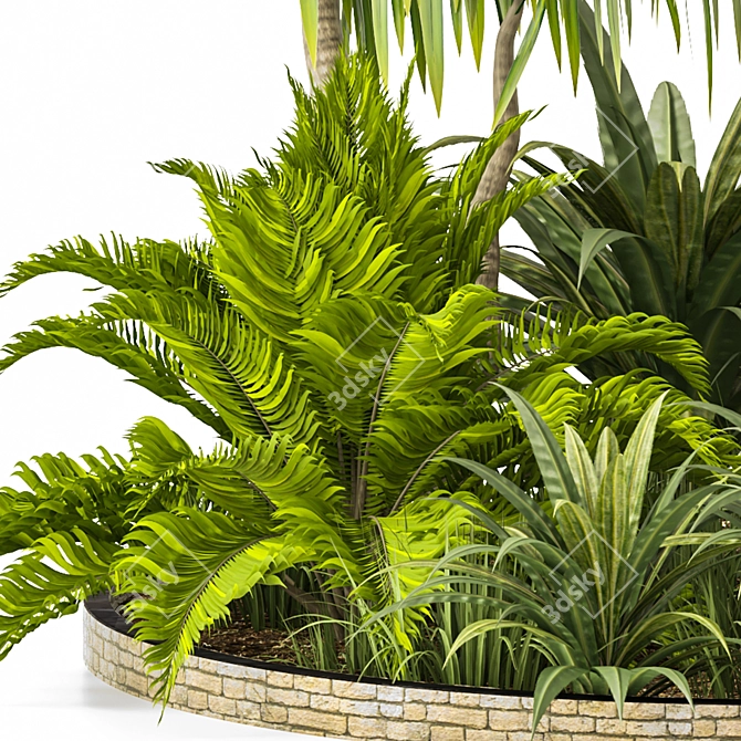Tropical Garden Set 2015 3D model image 4