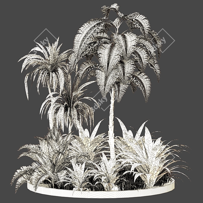 Tropical Garden Set 2015 3D model image 5