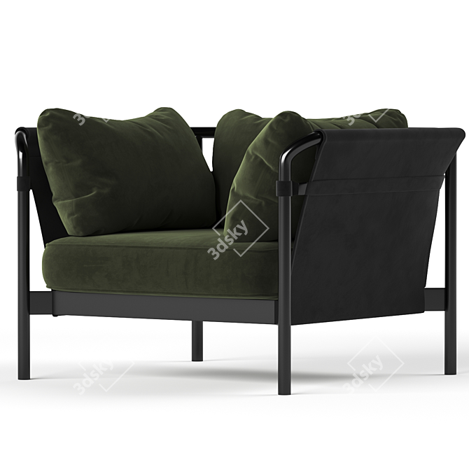 Modern Can Armchair - Stylish and Comfy 3D model image 3