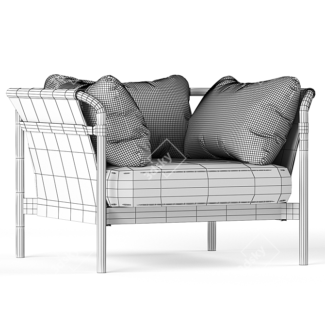 Modern Can Armchair - Stylish and Comfy 3D model image 4