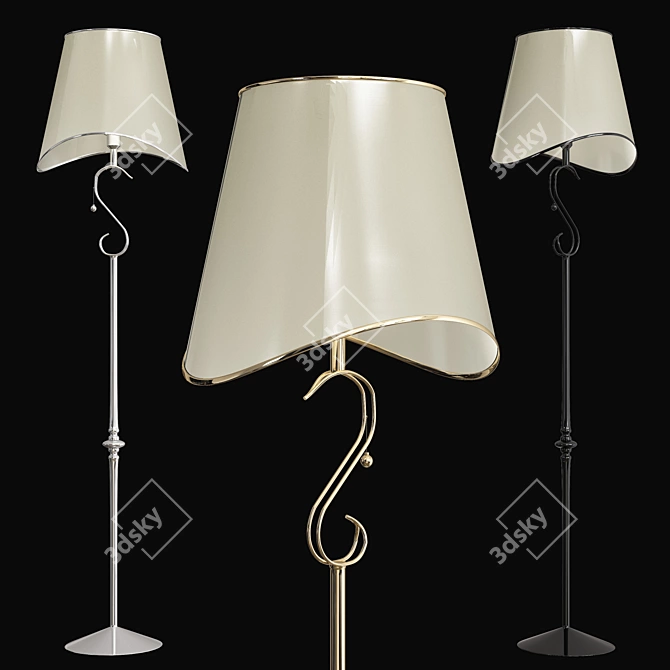 Sleek Hiper Lucy Floor Lamp 3D model image 2