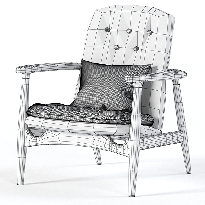MARGARET Armchair: Sleek and Stylish Seating 3D model image 3