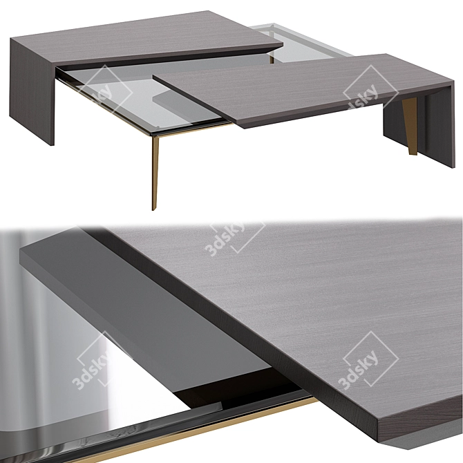 Sleek Pawson Center Table 3D model image 1