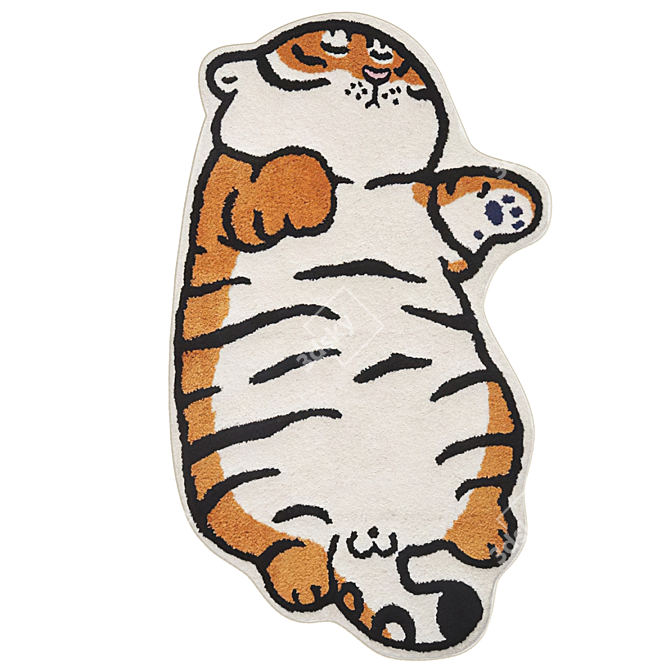 Tiger Cub Cartoon Rug | AliExpress 3D model image 4