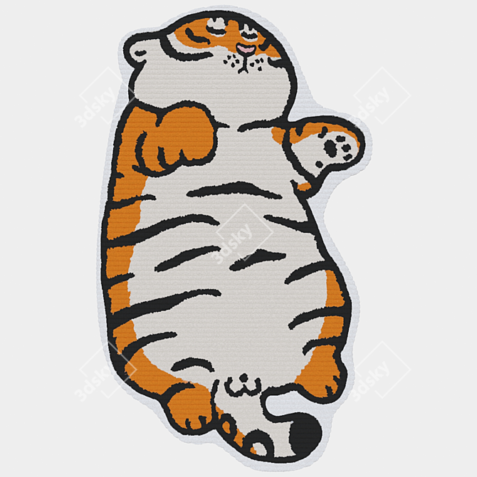 Tiger Cub Cartoon Rug | AliExpress 3D model image 7