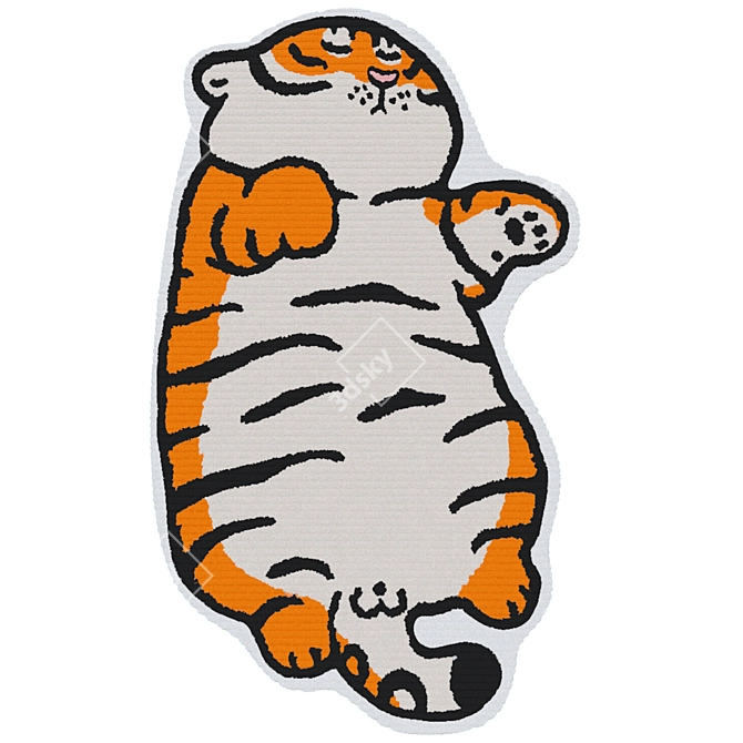 Tiger Cub Cartoon Rug | AliExpress 3D model image 8