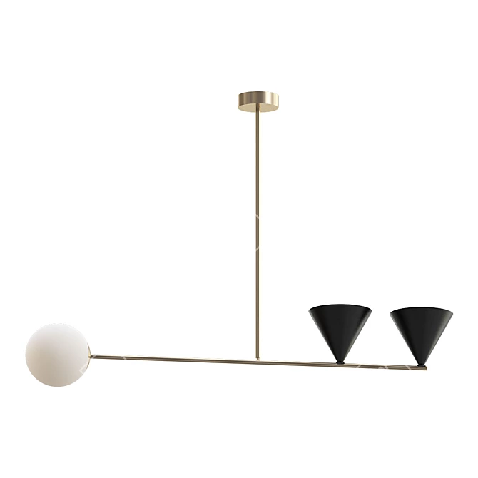 Elegant Balance Pendant Lamps 3D model image 2