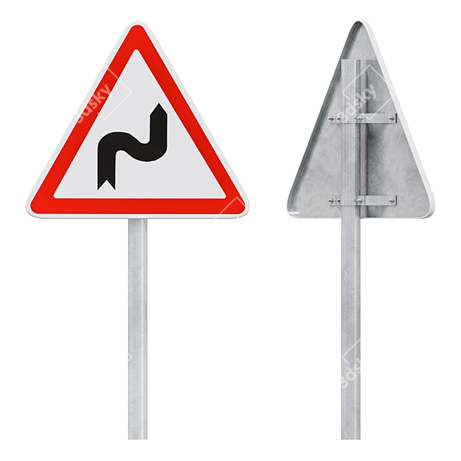 Warning Signs Set 1: High Quality, Durable, Multilingual 3D model image 2