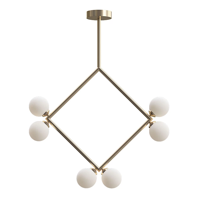 Elegant Rhombus Pendant Light 3D model image 2