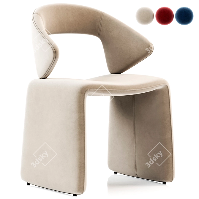 Elegant Suit Chair: Artifort 3D model image 1