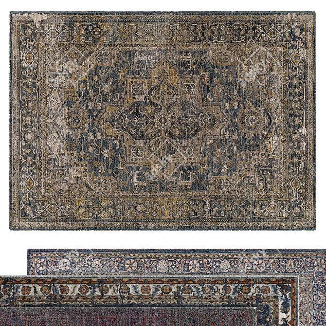 Elegant Vintage Rugs 3D model image 2