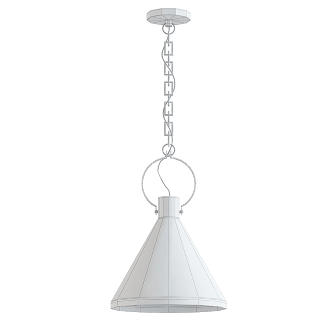 Elegant Limoges Pendant Light 3D model image 2