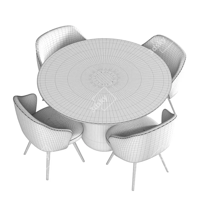 Contemporary Minotti Leslie Dining Set 3D model image 4