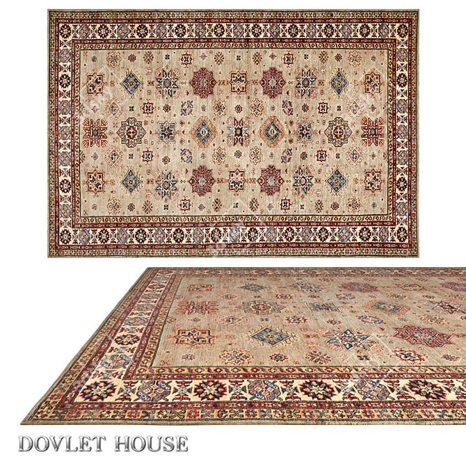 Title: Luxury Wool Carpet - DOVLET HOUSE (16275) 3D model image 1