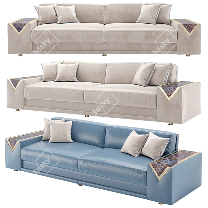 Luxurious Ludovica Mascheroni Sofa 3D model image 1