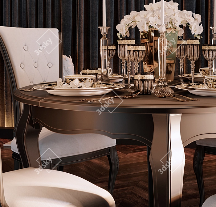 Cleopatra Collection: BUCZYNSKI Fixed Round Table 3D model image 2