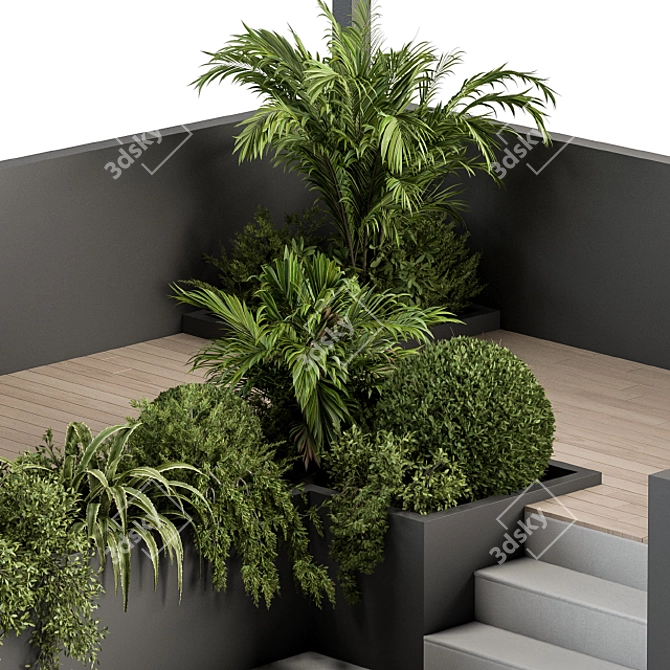 Roof Garden Furniture Set: Pergola 50 3D model image 2