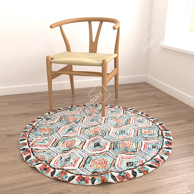 Round Rugs Set | 6 Unique Designs 3D model image 6