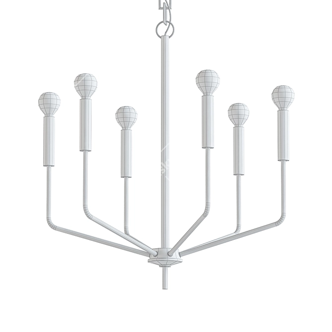 Elegant Bailey Chandelier - Timeless Illumination 3D model image 2