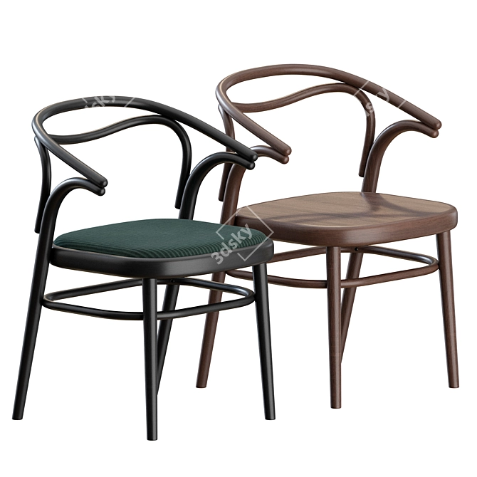 Classic Beaulieu Chair: Gebrueder Thonet Vienna 3D model image 2