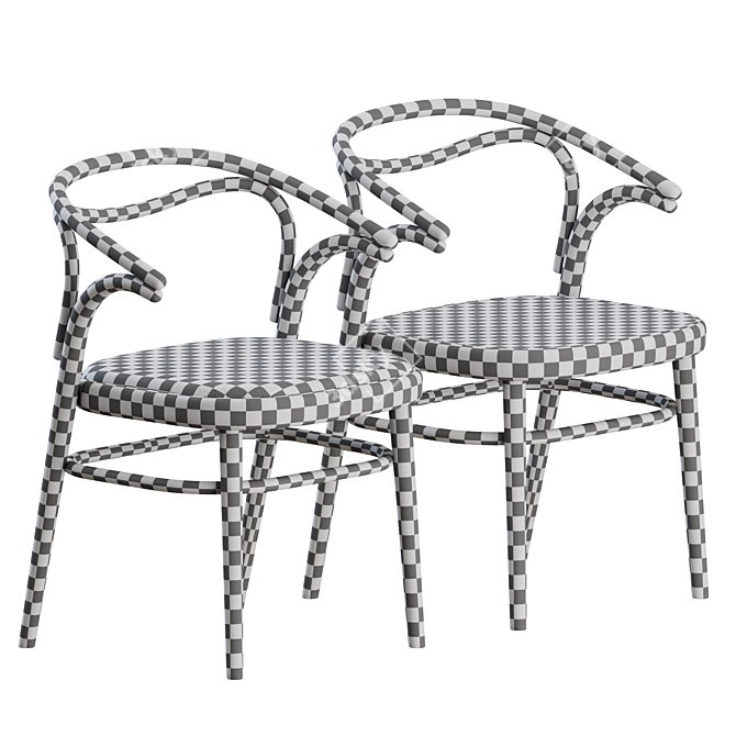 Classic Beaulieu Chair: Gebrueder Thonet Vienna 3D model image 3