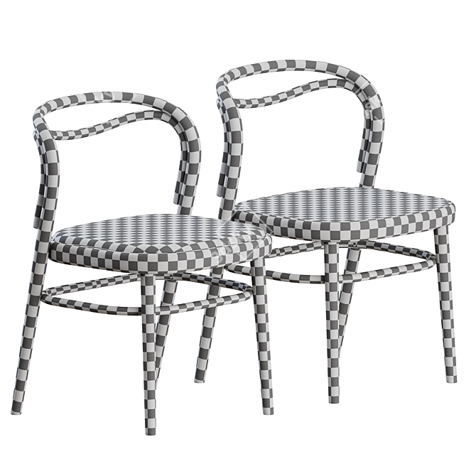 Elegant Beaulieu Chair by Gebrueder Thonet Vienna 3D model image 3