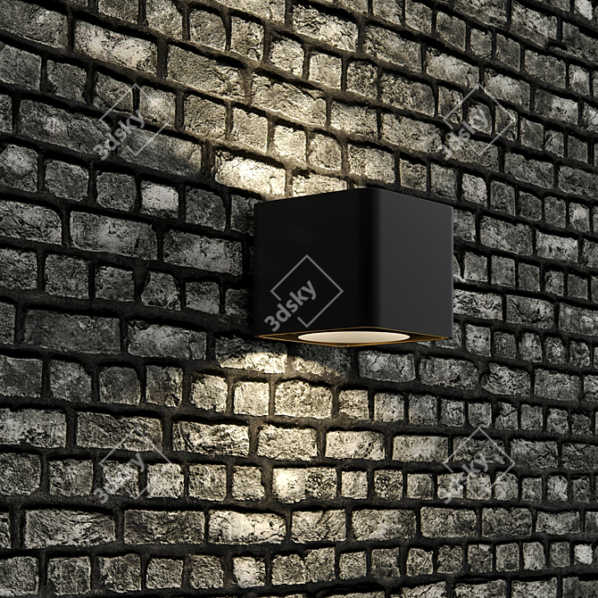 PBR Brick Loft Basalto: HD Seamless Textures 3D model image 2