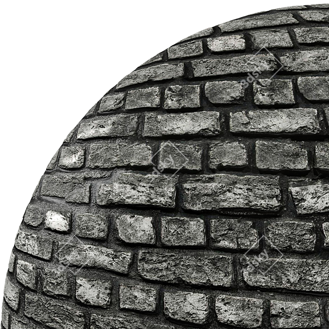 PBR Brick Loft Basalto: HD Seamless Textures 3D model image 3