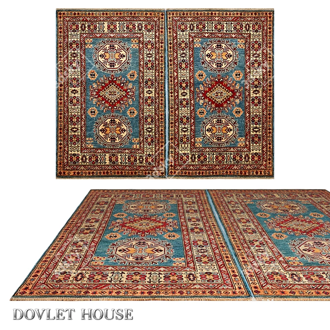 Luxury Persian Double Carpet by DOVLET HOUSE 3D model image 1