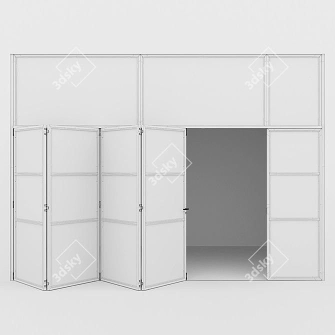 Sleek Aluminum Door 11 3D model image 6