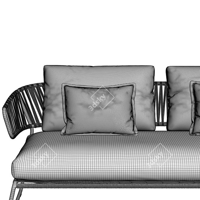 Modern Lisa Sofa Club: Corona7+Vray 3D model image 3