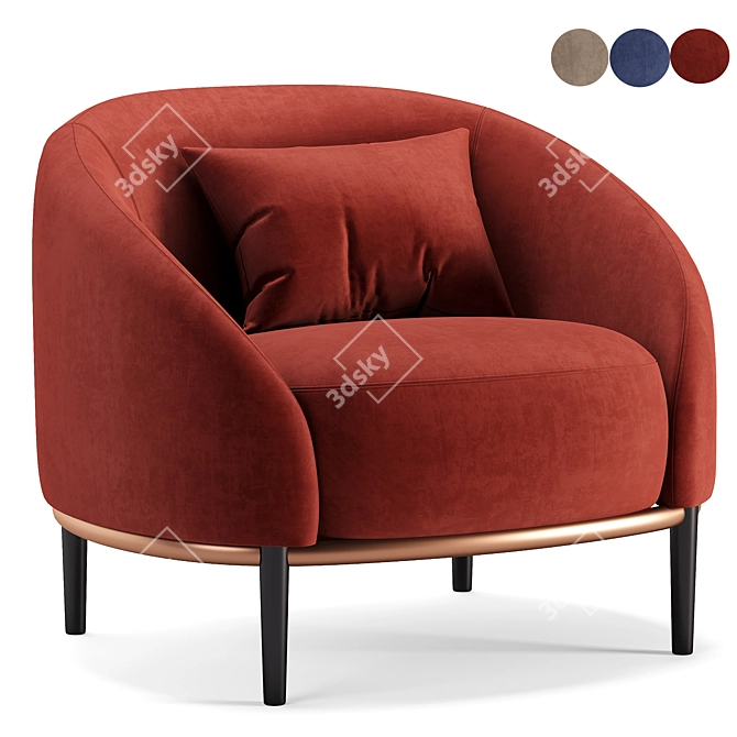 Yoisho Millimeter Armchair: Modern Design, Premium Quality 3D model image 1