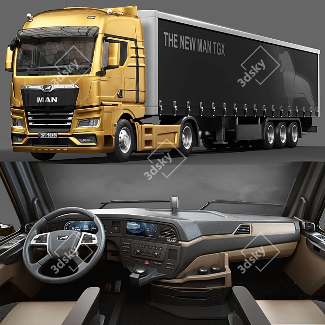 Impressive MAN TGX Model 3D model image 1