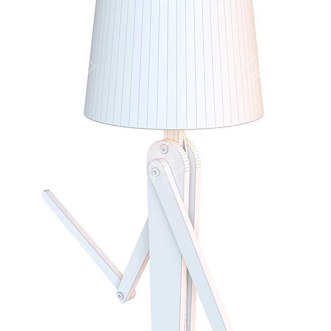 Wooden Mans Children's Floor Lamp 3D model image 7