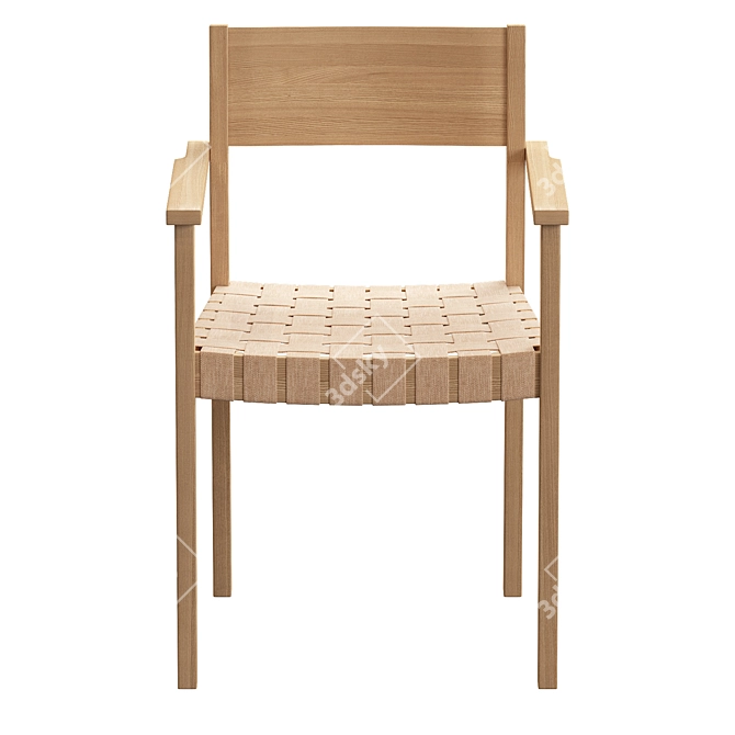 Jysk Vadehavet Oak Dining Chair, Elegant and Ergonomic 3D model image 3