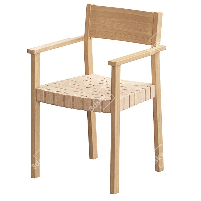 Jysk Vadehavet Oak Dining Chair, Elegant and Ergonomic 3D model image 5