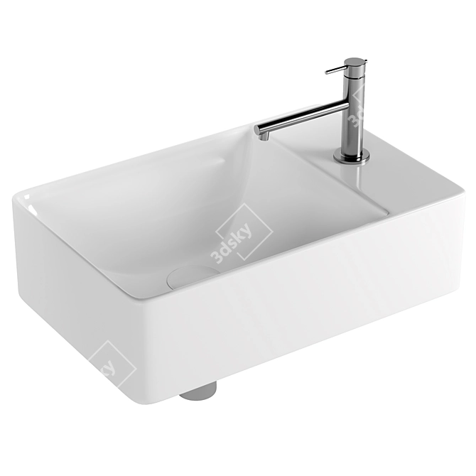 Elegant Scarabeo Soft Sink 3D model image 1